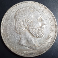 Netherlands 2 1/2 2.5 Gulden Willem William III 1872 Silver High Grade - 1849-1890: Willem III.