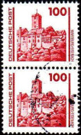 Rda Poste Obl Yv:2953 Mi:3350 Wartburg Eisenach Paire (cachet Rond) - Used Stamps