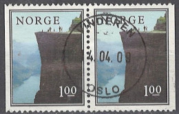 Norwegen Norway 1976. Mi.Nr. 726 D/D Pair, Used O - Used Stamps