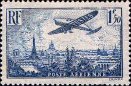 France Avion N* Yv: 9 Mi:306 Avion Sur Paris (avec Charnière) - 1927-1959 Ungebraucht