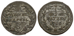 HR 0,5 Batzen 1799 Mit 5  /3823 - 1798 - 1803 République Helvétique (Epoque Napoléonienne)