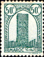 Maroc (Prot.Fr) Poste N** Yv:207 Mi:191 Rabat Tour Hassan Dent 12 G.brillante - Unused Stamps