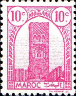 Maroc (Prot.Fr) Poste N** Yv:204 Mi:188 Rabat Tour Hassan Dent 12 G.brillante - Unused Stamps
