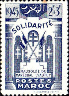 Maroc (Prot.Fr) Poste N* Yv:239 Mi:233 Mausolée Du Maréchal Lyautey (points De Rouille) - Unused Stamps
