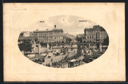 AK Berlin-Kreuzberg, Militärparade Am Halleschen Tor, Strassenbahn  - Kreuzberg