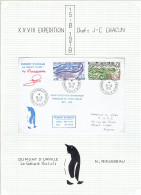 28e Expédition - Station Dumont D'Urville - Chef JC CHACUN - Gérant Postal N. ROUSSEAU - Avec Signature 15/8/78 - Cartas & Documentos