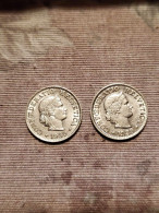 2x 1939 - 5 Centimes / Rappen