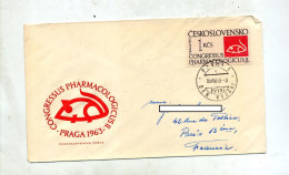 Lettre Cachet Prague Sur Congres Pharmacie - Brieven En Documenten