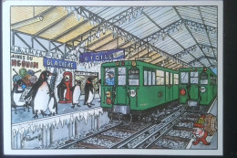 ► METRO à Station GLACIERE (Tirage 500 Ex) - CPM Illustrateur Gauthié - Metro