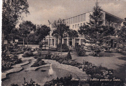 Cartolina Abano Terme ( Padova ) Pubblico Giardino E Teatro - Padova (Padua)