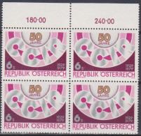 1979 , Mi 1598 ** (2) -  4 Er Block Postfrisch - Internationaler Beratender Ausschuß Für Den Funkdienst CCIR - Unused Stamps