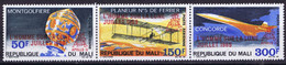 Mali Space 1969 Apollo 11 Overprinted On Concorde Strip Of Stamps. - Mali (1959-...)