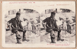 2285 / ⭐ ♥️  Zeldzame Stereo-briefkaart 1890s MARCHERS Tourdement Loin Ouest TRAPPER En De Verre West Trappeur Canada - Autres & Non Classés