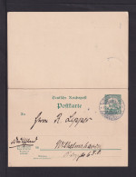 1910 - 5 Pf. Doppel-Ganzsache (P 15) Ab Lüderitzbucht Nach Wilhelmshaven - Deutsch-Südwestafrika