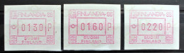 FINNLAND 1986 " AUTOMATMARKEN " Michelnr  ATM 3 X Nr 2 Sehr Schon Posrfrisch € 7,50 - Machine Labels [ATM]