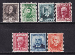 1931 REPÚBLICA. PERSONAJES (CIFRA AL DORSO) COMPLETA NUEVA*. 220 € - Unused Stamps