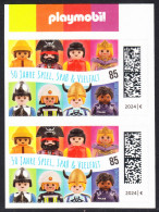 !a! GERMANY 2024 Mi. 3821 MNH Vert.PAIR From Folioset (t2) - 50 Years Of Playmobil - Unused Stamps