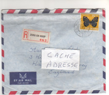 Timbre  " Papillon " ,  Sur Lettre , Cover , Mail Registered , Recommandée Du 12/10/74 - Suriname