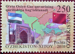 Uzbekistan  2010  Gasmain Uzbekistan - China  Flags  1 V   MNH - Gaz