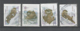 USA 2021 Otters In The Snow SC.# 5648/51 - Cpl 4v Set OFF-Paper In VFU Condition - Used Stamps