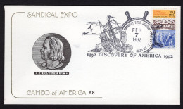 USA 1992 FDC Sandical Stamp Expo - Cameo Of America - Discovery Of America #8 - Event Covers