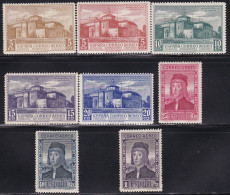 1930-ED. 547 A 552, 554 Y 556 DESCUBRIMIENTO DE AMÉRICA. MONASTERIO DE LA RÁBIDA. HERMANOS PINZÓN -NUEVO CON FIJASELLOS - Ongebruikt