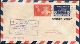Cuba FDC Cover 1949. Aerogramme - Lettres & Documents