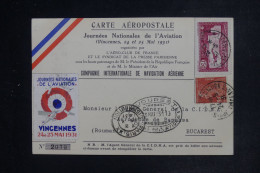 FRANCE - Carte Aéropostale Du Meeting Aérien De Vincennes En 1931 Pour Bucarest  - L 152574 - 1927-1959 Briefe & Dokumente