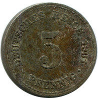 5 PFENNIG 1901 A ALLEMAGNE Pièce GERMANY #DB247.F.A - 5 Pfennig