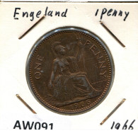 PENNY 1966 UK GREAT BRITAIN Coin #AW091.U.A - D. 1 Penny