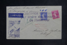 FRANCE - Cachet Du  Vol Par Fusée Interrompu De Calais Sur Enveloppe Pour Douvres En 1935 Avec Signature  - L 152580 - 1927-1959 Brieven & Documenten