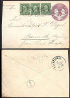 USA Uprated 2c Postal Stationery Cover To Germany 1900. Chicago Flag Postmark - Brieven En Documenten