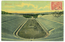 P3407 - GREECE 11.4.1906, EARLY DATE, FROM ATHENS TO FRANCE, ON OLYMPIC STADIUM POSTCARD, CAND BE CALLED EARLY MAXI CARD - Estate 1896: Atene