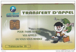 TUNISIA(chip) - Transfer Of Call 1, First Chip Issue 25 Units, Tirage 30000, 09/98, Mint - Tunesië