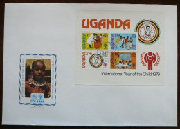 International Year Of The Child    Uganda  -  Oeganda       FDC    Mi  BF 16    Yv   Bloc 15     1979 - UNO