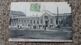 CPA ERQUELINNES LA GARE ED LONGFILS MERELLE 1906 ANIMATION - Bahnhöfe Ohne Züge