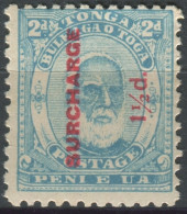 Tonga 1895 SG26 1½d On 2d Pale Blue King George I MH - Tonga (1970-...)