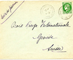 FRANCE.1940."CERES ".POUR C.I.C.R.GENÈVE (SUISSE) - Briefe U. Dokumente