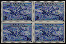 C5013 CANADA 1942, SG S13 Ultramarine, Special Delivery, Air  MNH Block Of 4 - Luchtpost: Expres