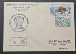 TAAF,  Timbres Numéros 55 Et PA 57 Oblitérés De Du Paquebot Marion Dufresne. - Covers & Documents
