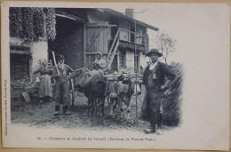 01 CPA CARTE POSTALE ANCIENNE 34 BRESSANS SE RENDANT AU TRAVAIL ENVIRONS DE PONT DE VAUX - Pont-de-Vaux