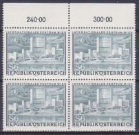 1979 , Mi 1617 ** (2) -  4 Er Block Postfrisch - Eröffnung Des Internationalen Zentrums Wien " Donaupark Wien " - Unused Stamps