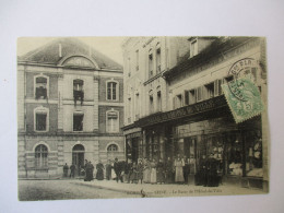 Cpa...Romilly-sur-Seine...(aube)...le Bazar De L'hotel-de-ville...1907..animée - Romilly-sur-Seine