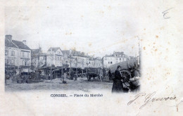 91  CORBEIL   PLACE DU MARCHE (DEFAUT ANGLE INF DROIT) - Corbeil Essonnes