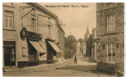 Cpa Montigny-le-Tilleul  Rue De L'Eglise - Montigny-le-Tilleul