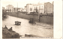 FR66 PERPIGNAN - Carte Photo Inondations Du 26 Octobre 1915 - Passerelle Des Quatre Cazals - Animée Belle - Perpignan