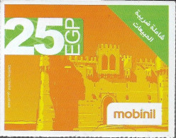 EGYPT - Mobinil - 25 EGP - Qaitbay Citadel - Exp. 2014-01-22 - Used (MO-03-025-03) - Egypte