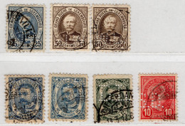 Luxemburg 1892-1906 Perfins 7 Values Cancelled - 1852 Guglielmo III