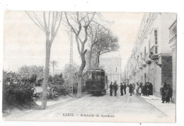 CADIZ - ESPAGNE - Alameda De Apodaca - TRAMWAY Au 1er Plan - RARE - TOUL 8 - - Cádiz