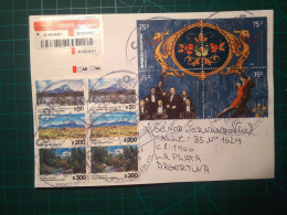 ARGENTINE, Enveloppe Envoyée à La Plata, Argentine, Avec Une Belle Variété De Timbres Postaux (Paysages Naturels Nation - Usados